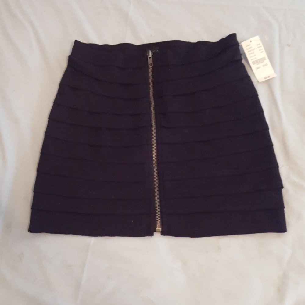 Black mini skirt